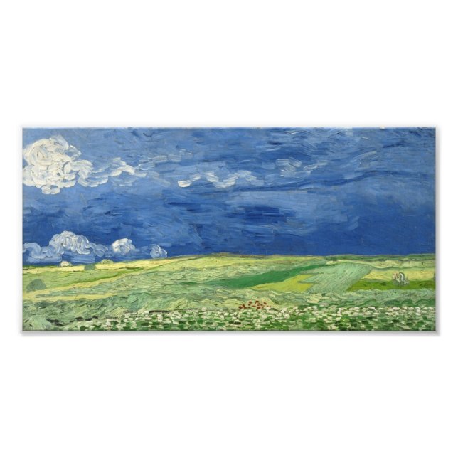 Foto Vincent van Gogh - Wheatfield bajo las nubes negra (Frente)