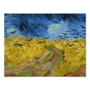 Foto Vincent van Gogh - Wheatfield con cuervos