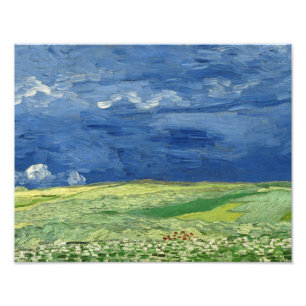 Foto Vincent van Gogh - Wheatfield under Thundernuds