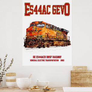 Foto Viñeta GE ES44AC GEVO Diesel Locomotora