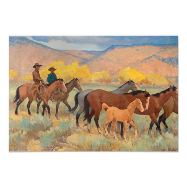 Foto Viniendo a casa, 1942 por Maynard Dixon (Frente)