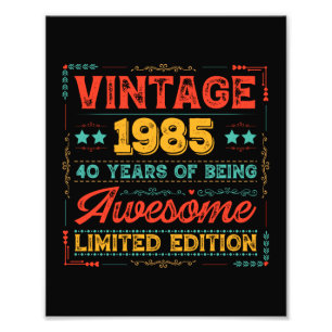 Foto Vintage 1985 Hecho en 1985 40 años