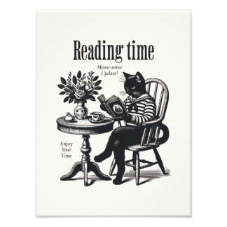 Foto Vintage Cat Poster | Minimalist Print 