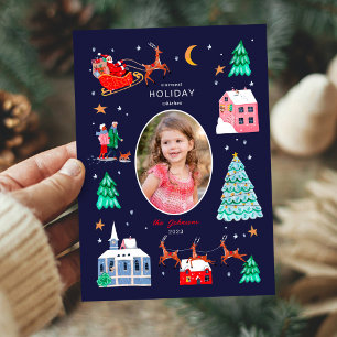 Foto vintage de Navidad de Santa adorable