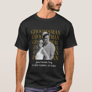 Foto Vintage de Padrino de Boda Camiseta Personali