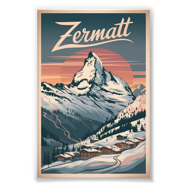 Foto Vintage de Zermatt (Frente)