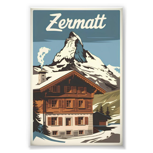 Foto Vintage de Zermatt (Frente)