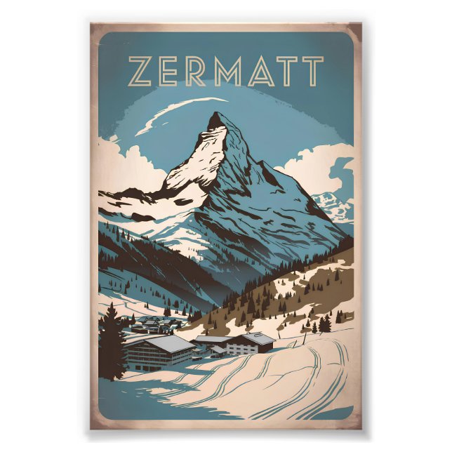 Foto Vintage de Zermatt (Frente)