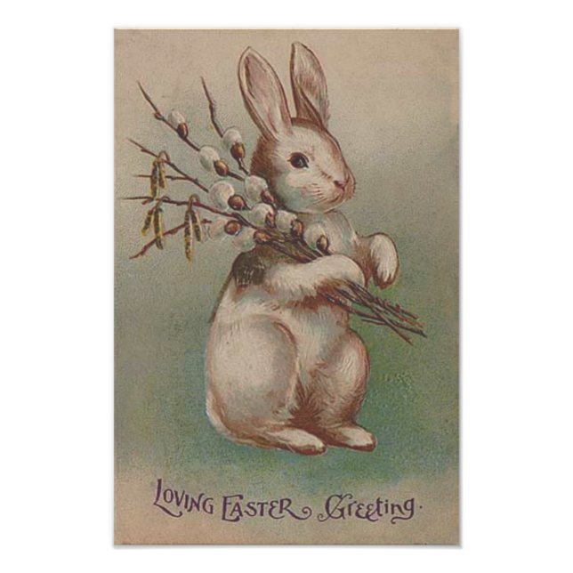Foto Vintage Easter Bunny Rabbit (Frente)