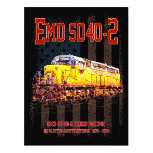Foto Vintage EMD SD40-2 Bandera estadounidense de locom