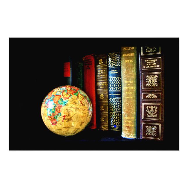 Foto Vintage Globe and Books (Frente)