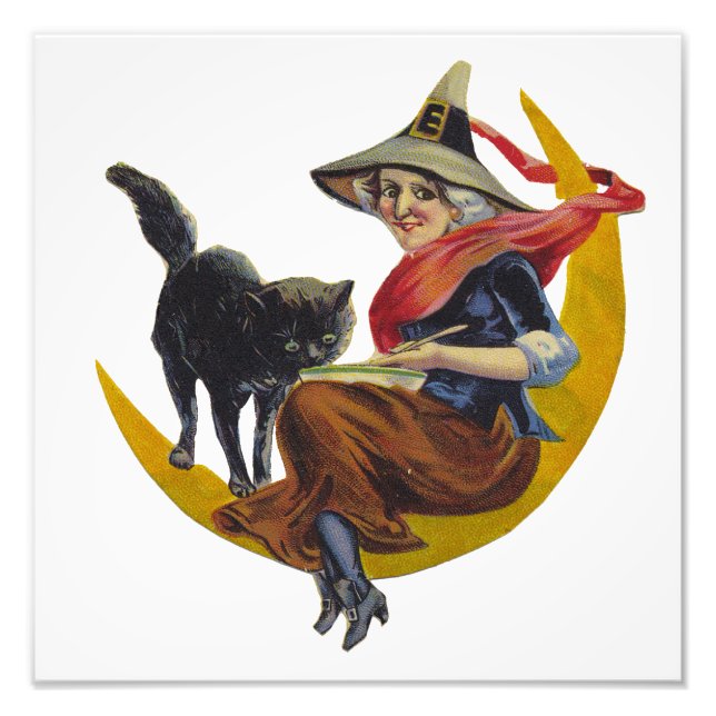 Foto Vintage Halloween Witch (Frente)