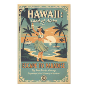 Foto Vintage hawaiano tierra de alohá escape al paraíso