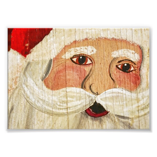 Foto Vintage Plywood Santa Photo (Frente)