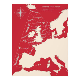 Foto Vintage Red British Shipping Poster