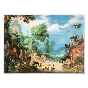Foto Vintage Roelant Savery Landscape con Aves