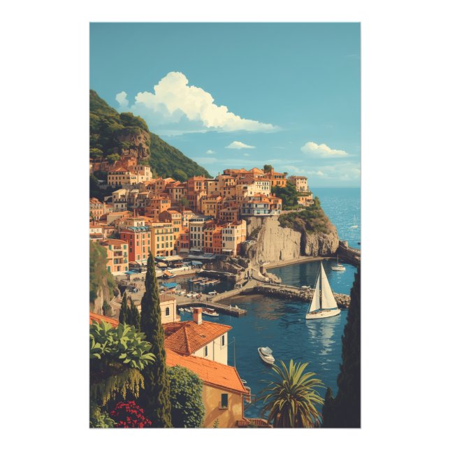 Foto Vintage Style Portofino Genova Italy (Frente)