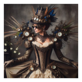 Foto Vintage victoriana Steampunk Clockwork Time Lady