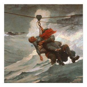 Foto Vintage Winslow Homer The Life Line