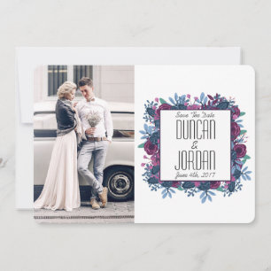 Foto Violet Watercolor Guardar El Anuncio De Fecha