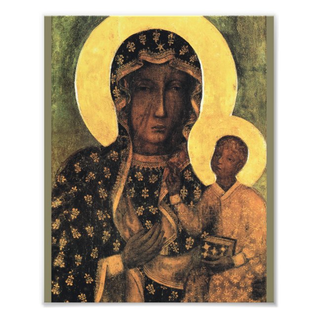 Foto Virgen María Ícono de Madonna negra Polonia Nuestr (Frente)