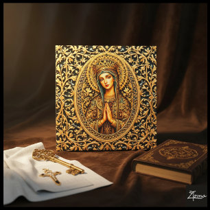 Foto Virgen María Reverencia Dorada