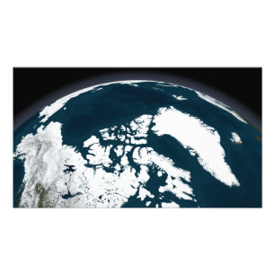 Foto Visión sobre Groenlandia y el Océano ártico