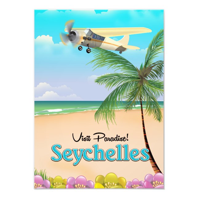 Foto ¡Visita el paraíso! Afiche de viaje de Seychelles (Frente)
