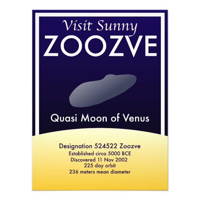 Foto Visitar afiche de viaje del sistema solar Sunny Zo (Frente)
