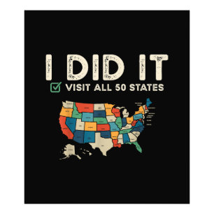 Foto Visitó los 50 estados de EE. UU. - Mapa de viaje d