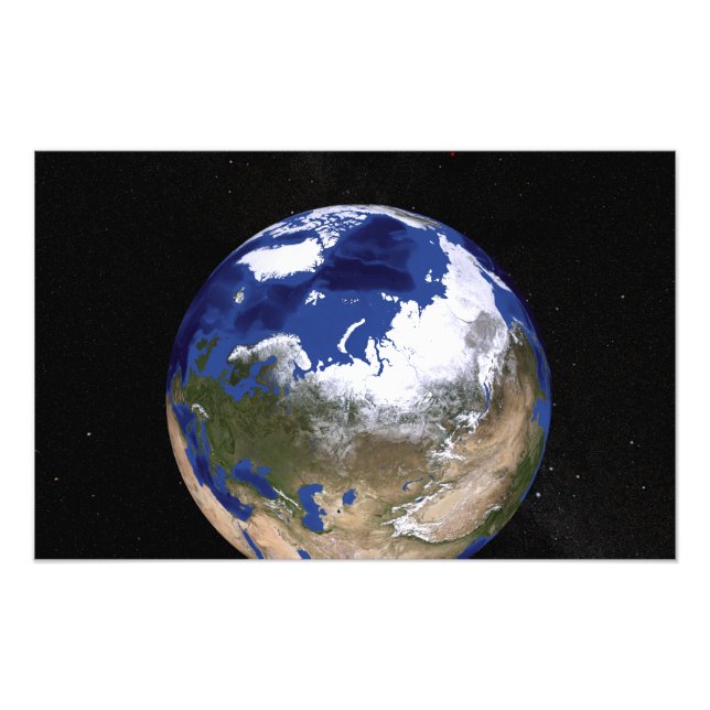 Foto Vista de la Tierra que muestra la región del Ártic (Frente)