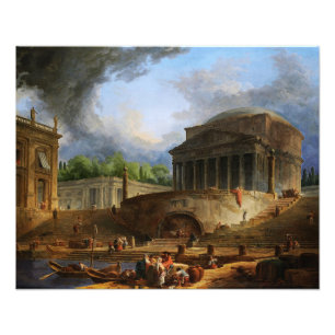 Foto Vista de Ripetta por Hubert Robert