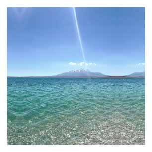 Foto Vista del agua cristalina Blue Sky Beach Vibe Tran