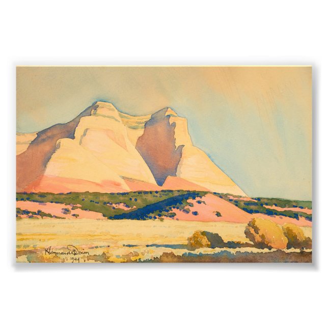 Foto Vista del Monte Carmel, Utah por Maynard Dixon (Frente)