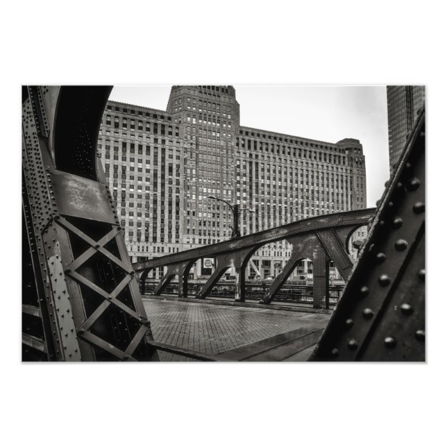 Foto Vista en blanco y negro de Chicago City (Frente)