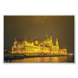 Foto Vista nocturna, Parlamento húngaro, Budapest Hungr
