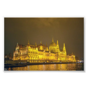 Foto Vista nocturna, Parlamento húngaro, Budapest Hungr