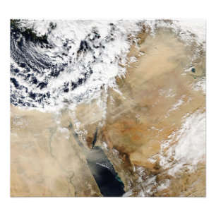 Foto Vista por satélite del mediterráneo del este