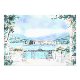 Foto Vista romántica del lago de Como