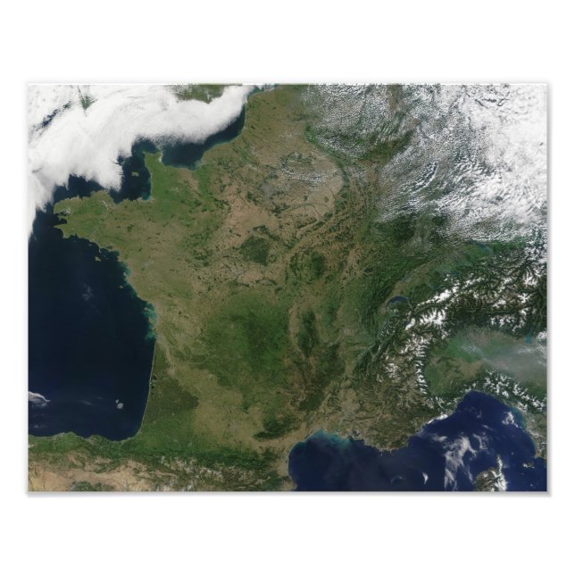 Foto Vista satelital de Francia (Frente)