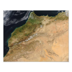 Foto Vista satelital de Marruecos