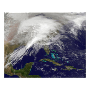 Foto Vista satelital de una enorme tormenta de invierno