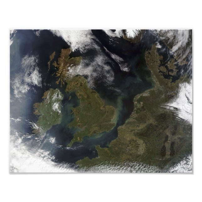 Foto Vista satelital del norte de Europa (Frente)