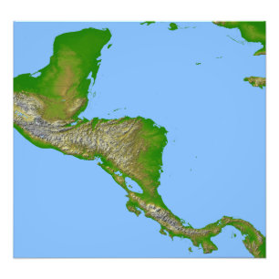 Foto Vista topográfica de Centroamérica