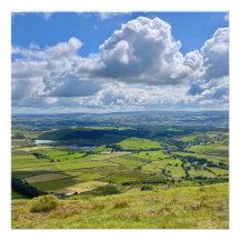 Vistas tranquilas desde Pendle Hill...