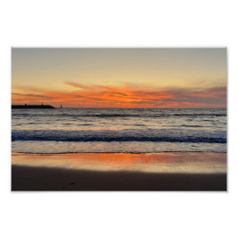 Foto Vivid Red Sunset - Venice Beach, California