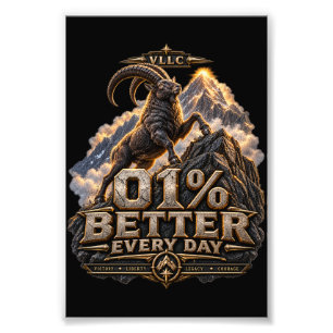 Foto VLLC 1% Better Every Day Mountain Goat Motivation