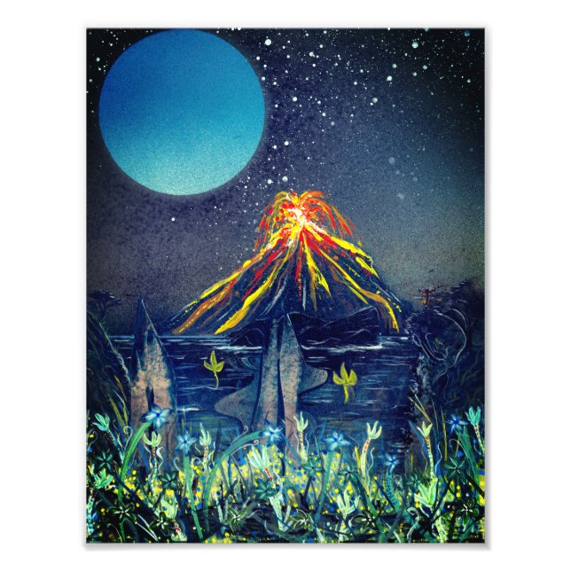 Foto Volcanic Mountain Eruption (Frente)