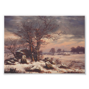 Foto Vordingborg en Invierno por J.C. Dahl Arte Fino