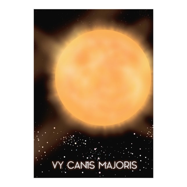 Foto VY Canis Majoris poster de arte espacial Sun. (Frente)
